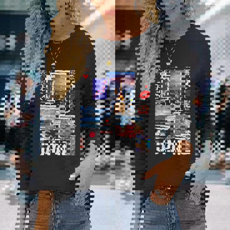 I Love Japan Culture Enjoy Cool Japan Landmarks Photos 長袖Tシャツ 彼女への贈り物
