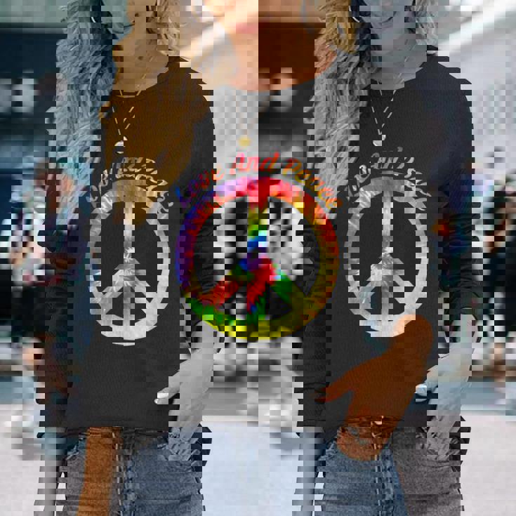 Love Peace 60年代70年代ヒッピーコスチューム Love Peace 長袖Tシャツ 彼女への贈り物