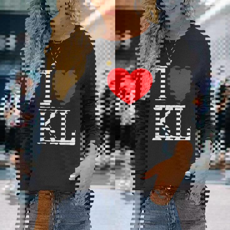 I Love ハート Kl 長袖Tシャツ 彼女への贈り物