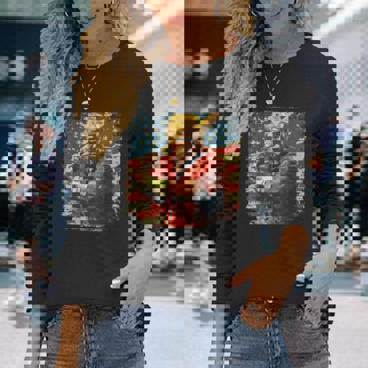 Make Football Great Again 面白いフットボール メンズ レディース キッズ 長袖Tシャツ 彼女への贈り物