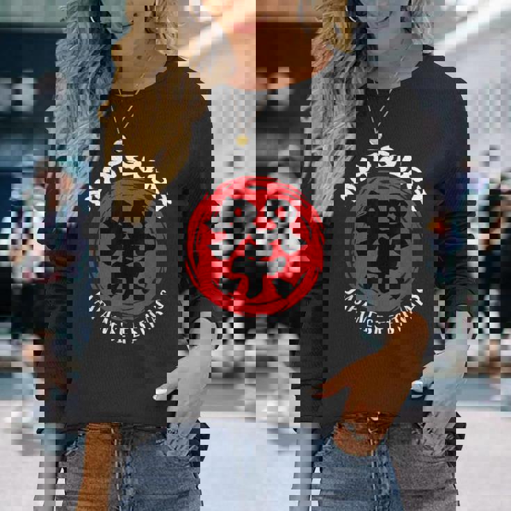 Matsuri 日本の祭り 東京 京都 祇園 博多 青森 大阪 北海道 お土産 長袖Tシャツ 彼女への贈り物