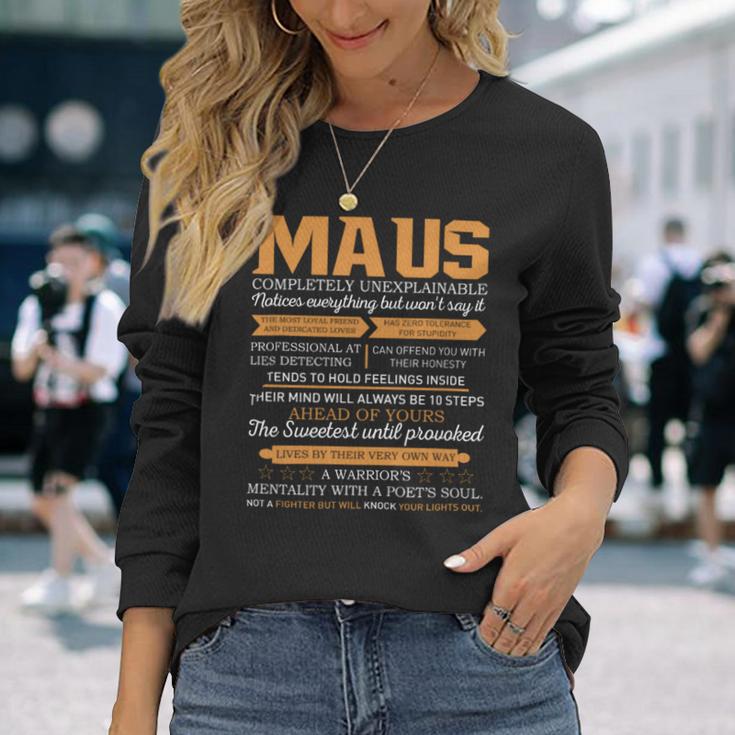 Maus Completely Unexplainable Notices Everything But Won’T Say It Name Long Sleeve T-Shirt Gifts for Her
