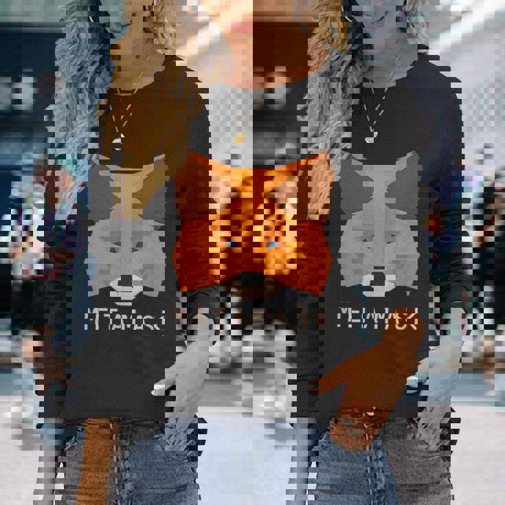 Metamask Fox 安全な暗号財布 Altcoin トークン交換 長袖Tシャツ 彼女への贈り物