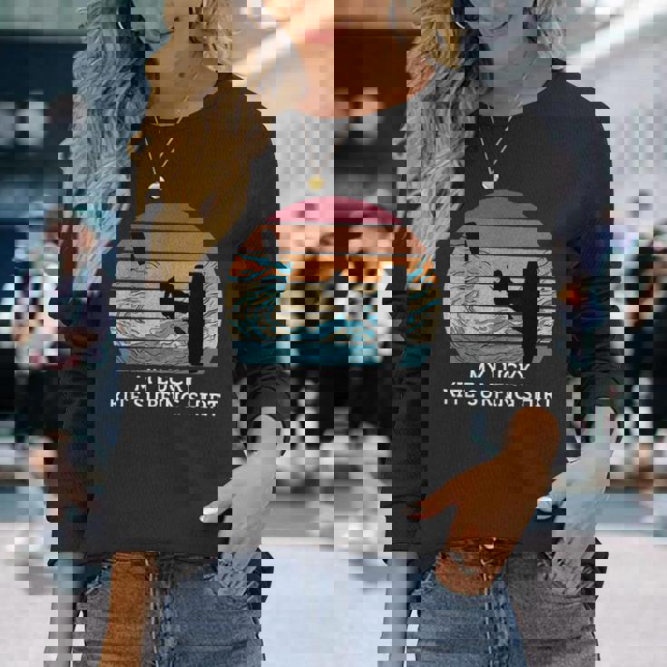 My Lucky Kite サーフィンシャツ ヴィンテージ サンセット ビーチ 長袖Tシャツ 彼女への贈り物