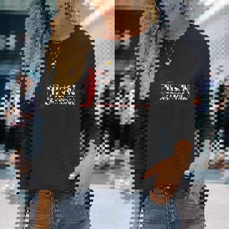 Nelson And Murdock 弁護士 法律 長袖Tシャツ 彼女への贈り物