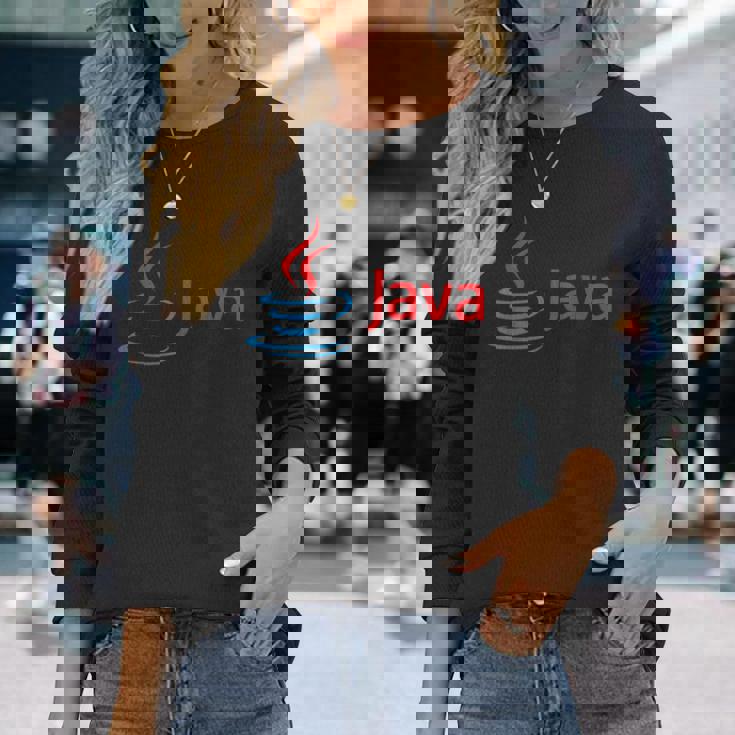 Nerdy Java コンピューター プログラマー プログラム 数学 教師 オタク 長袖Tシャツ 彼女への贈り物