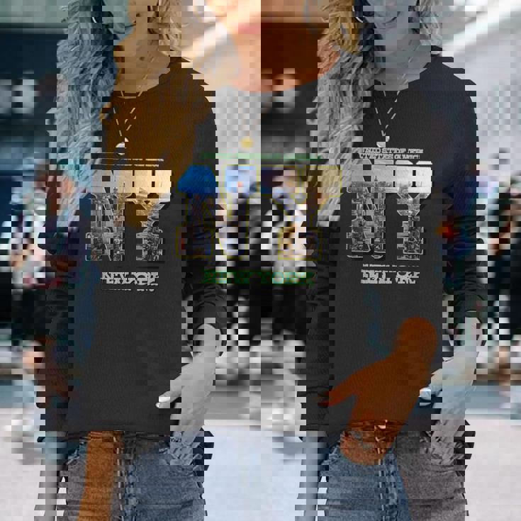 New York Citykyline Outfit I Love New York New York City 長袖Tシャツ 彼女への贈り物