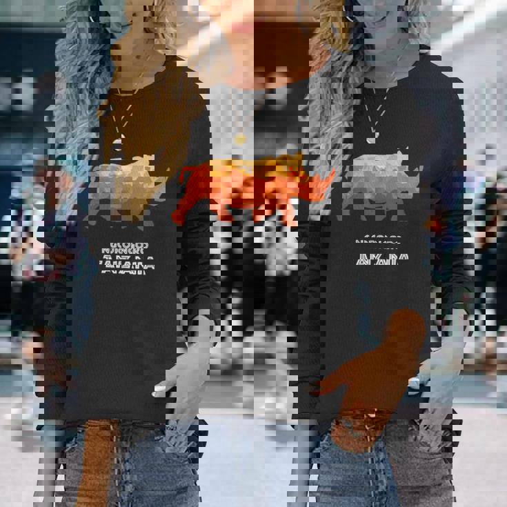 Ngorongoro タンザニア サファリ国立公園 ゲーム リザーブ サイ 長袖Tシャツ 彼女への贈り物