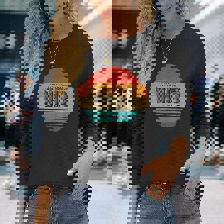 Nikita 名称 レトロ・ヴィンテージ・サンセット 限定版 長袖Tシャツ 彼女への贈り物