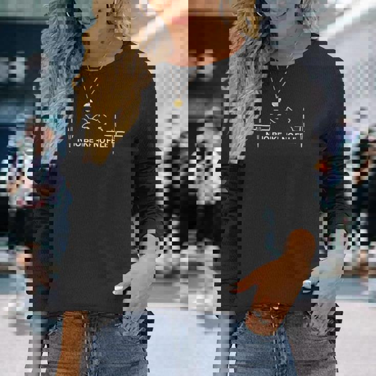 No Bike No Life ファニー スポーツバイク オートバイ 長袖Tシャツ 彼女への贈り物