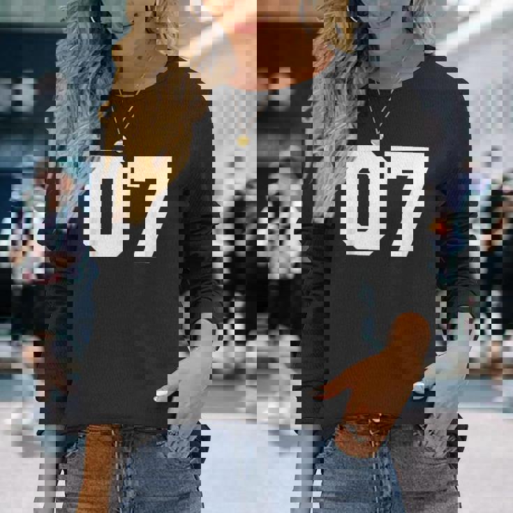 Number 07Ports Jersey Player 07 7 Fan Front Printarsity 長袖Tシャツ 彼女への贈り物