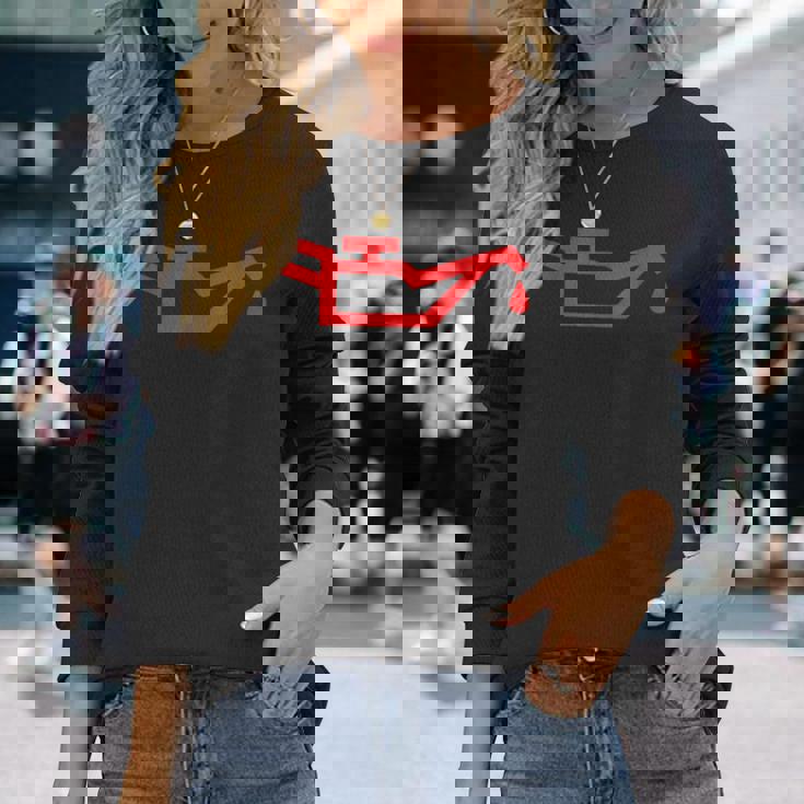 Oil Pressureymbol 長袖Tシャツ 彼女への贈り物