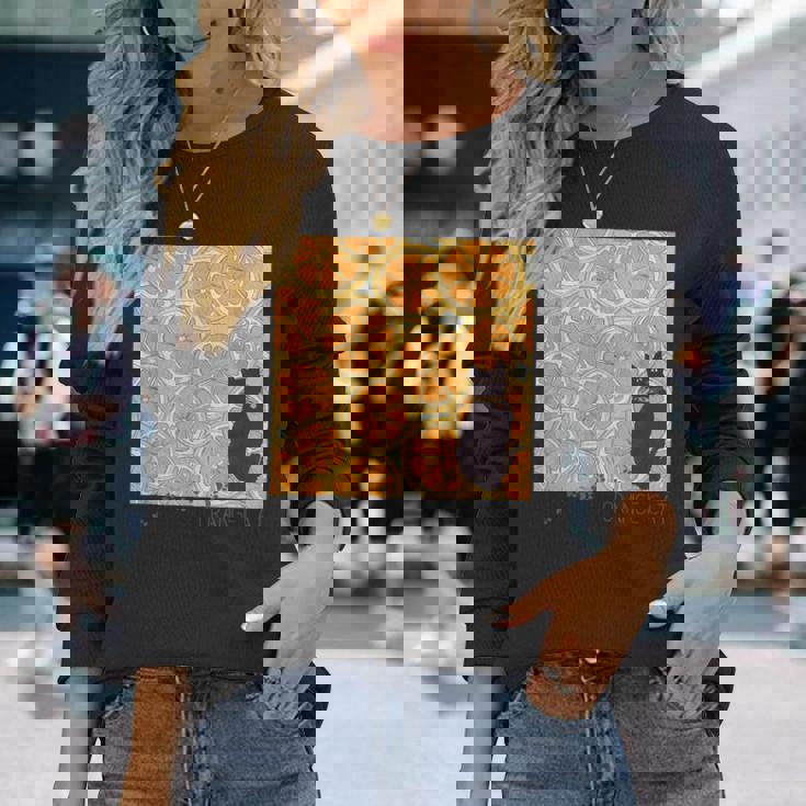 Orange Cat 長袖Tシャツ 彼女への贈り物