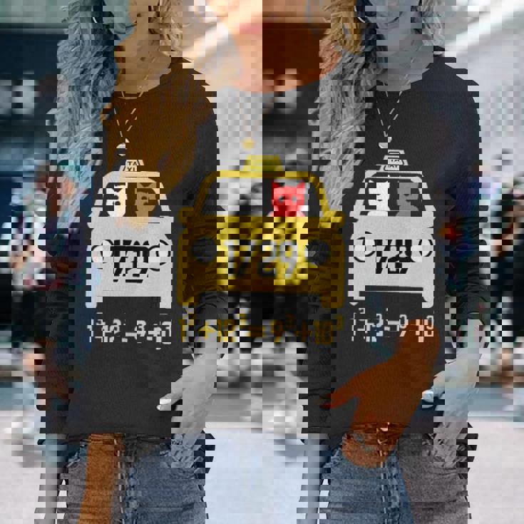 Penredpen タクシーキャット、ラマヌジャンタクシータクシー番号 1729 長袖Tシャツ 彼女への贈り物