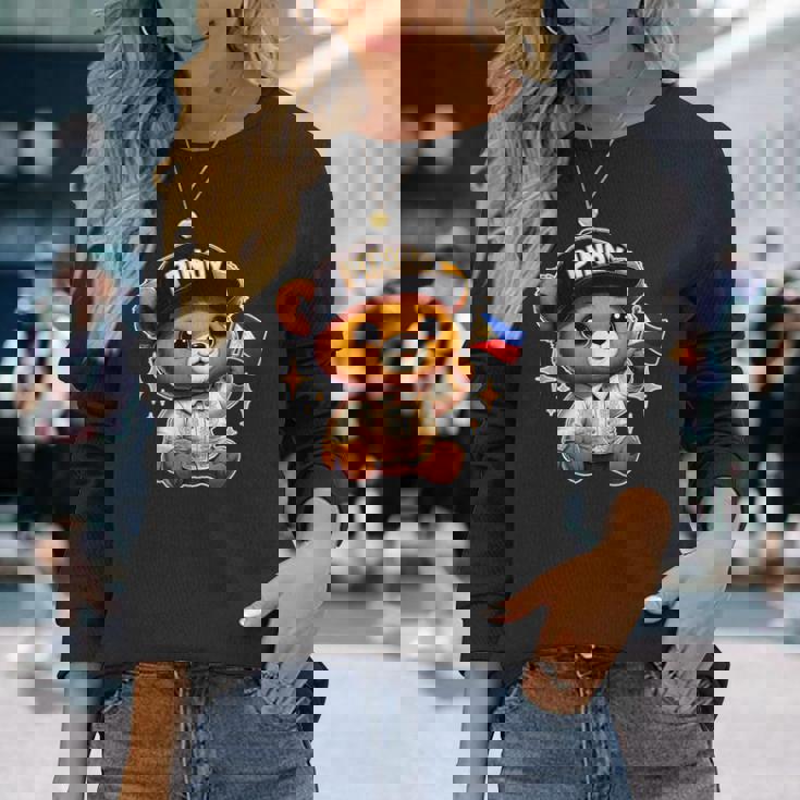 Pinoy バロン フィリピン国旗 フィリピンテディベア 長袖Tシャツ 彼女への贈り物