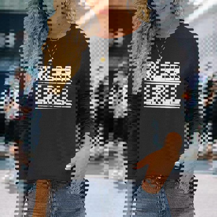 Rlrr Lrll ドラマー パラディドル ミュージシャン Rlrlrll 長袖Tシャツ 彼女への贈り物