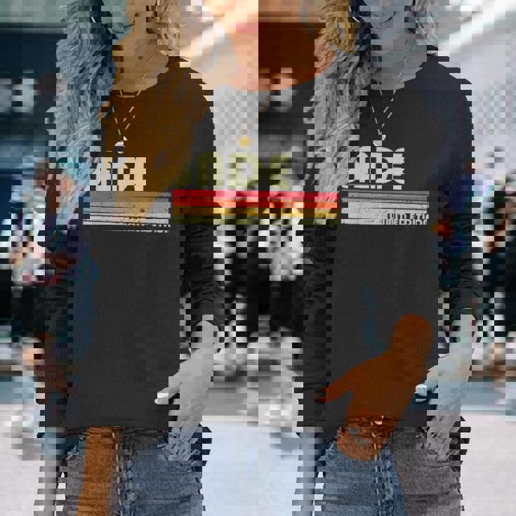 Sade 名前入り レトロヴィンテージ 80年代 90年代 誕生日 長袖Tシャツ 彼女への贈り物