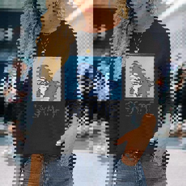 Same-サメ- 長袖Tシャツ 彼女への贈り物