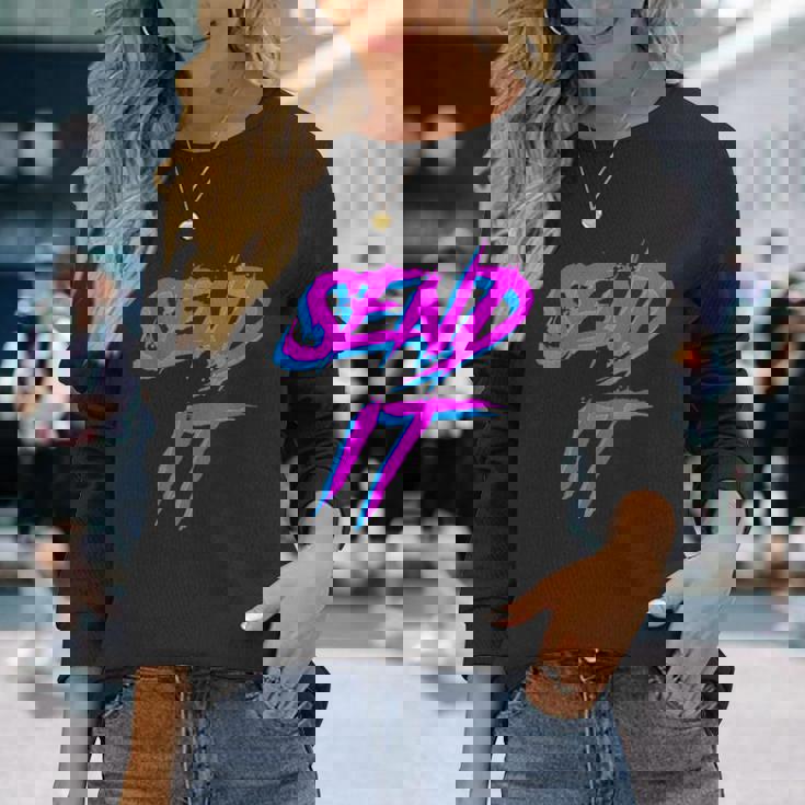 Send It Just Gotta スキー スノーボード Getendy モトクロス Moto 長袖Tシャツ 彼女への贈り物