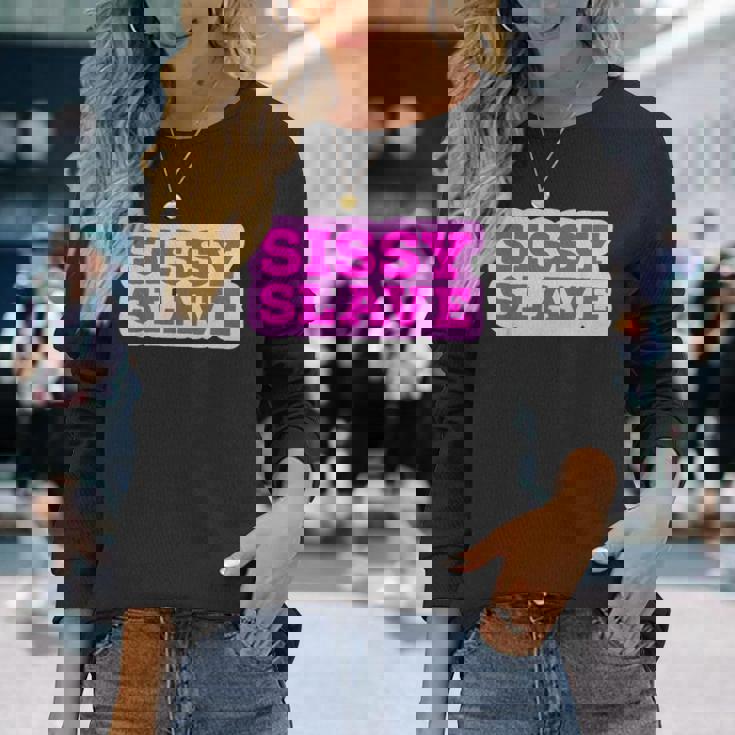 Sissylaveissification Maid Baby Kinkyissy Femboy 長袖Tシャツ 彼女への贈り物