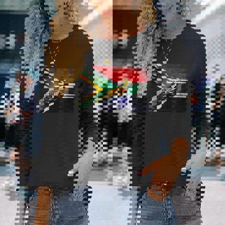 Springbok Bokke 南アフリカ国旗 ヴィンテージ ラグビー 長袖Tシャツ 彼女への贈り物