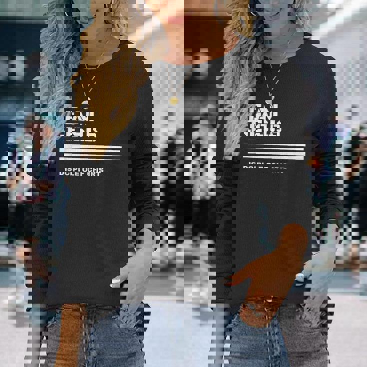 Team Jesus キリストの弟子 詩、聖書、キリスト教徒 長袖Tシャツ 彼女への贈り物