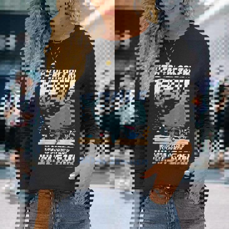 Term マッコウクジラ Was Discovered By Navaleamen 長袖Tシャツ 彼女への贈り物