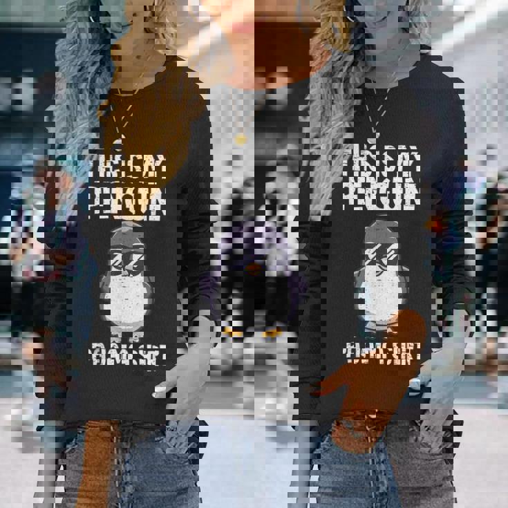 This Is My Penguin パジャマ シャツ キッズ ボーイズ ペンギン好き 長袖Tシャツ 彼女への贈り物