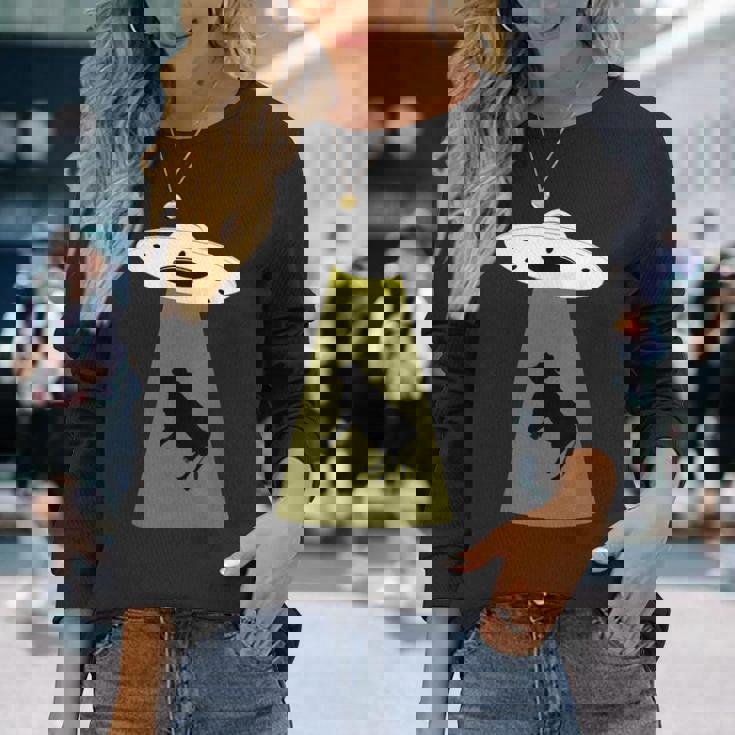 Ufo牛誘拐シャツ 長袖Tシャツ 彼女への贈り物