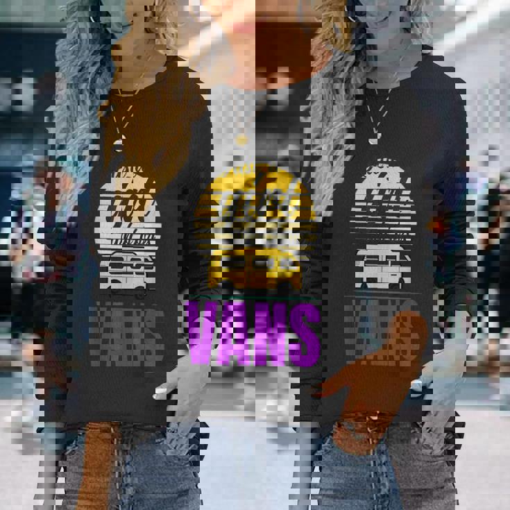 Van Life サンサーファーガールanlife バンを愛する少女 長袖Tシャツ 彼女への贈り物