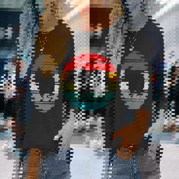 Vintage Retrounset Capybara 長袖Tシャツ 彼女への贈り物