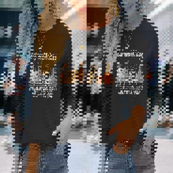 I Wanted Only Wanted 10 Dogs But If God Want Me Have 20 Then 40 長袖Tシャツ 彼女への贈り物