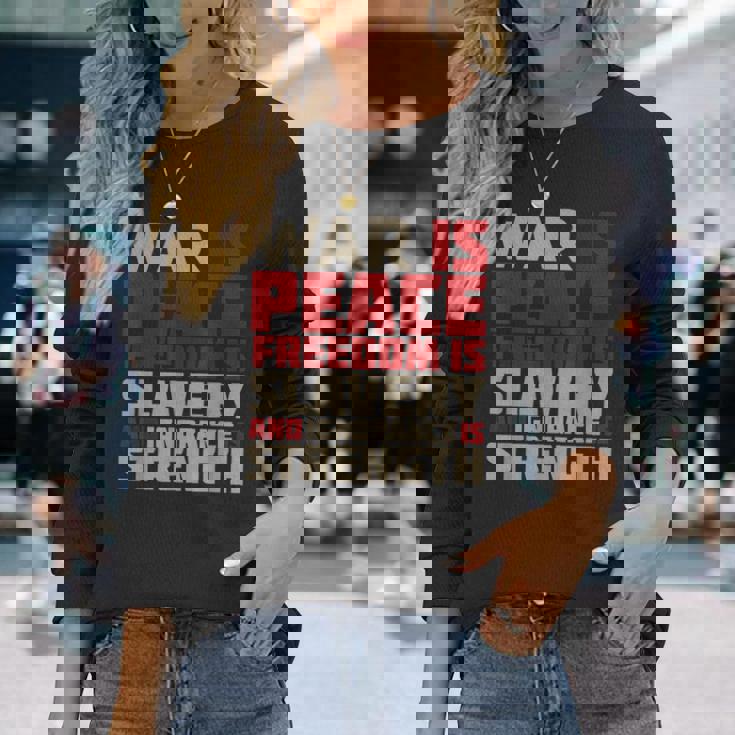 War Is Peace 引用tシャツ 長袖Tシャツ 彼女への贈り物