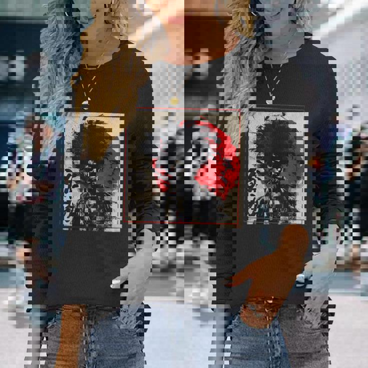 Yasuke アフロサムライ 七徳 武士道コード 長袖Tシャツ 彼女への贈り物