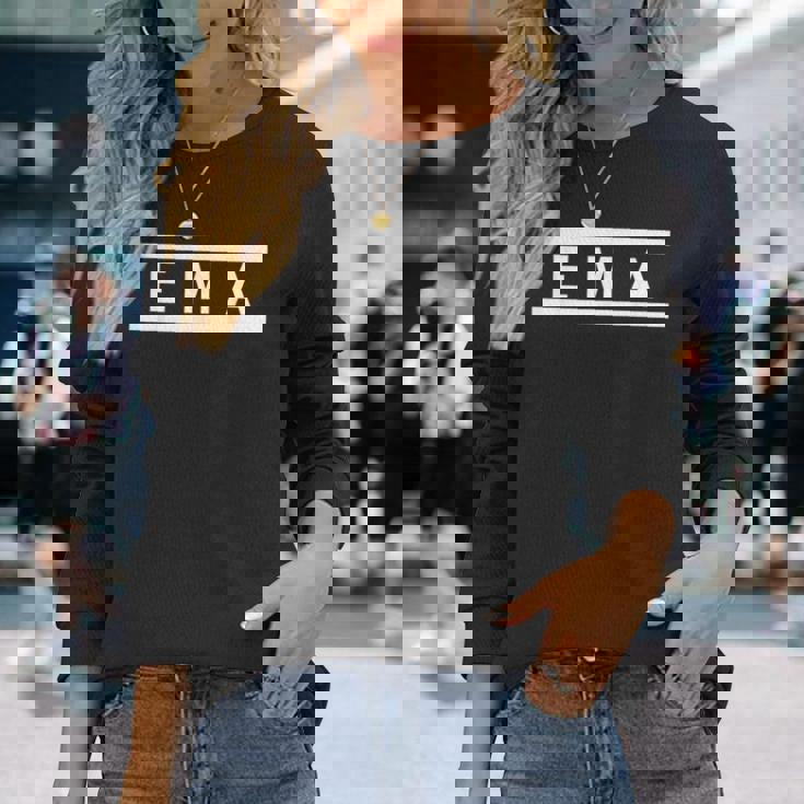 「Ema」ヘボン式「えま」「エマ」下の名前 ローマ字 名入れ 名乗り ラテン文字 綴り 長袖Tシャツ 彼女への贈り物