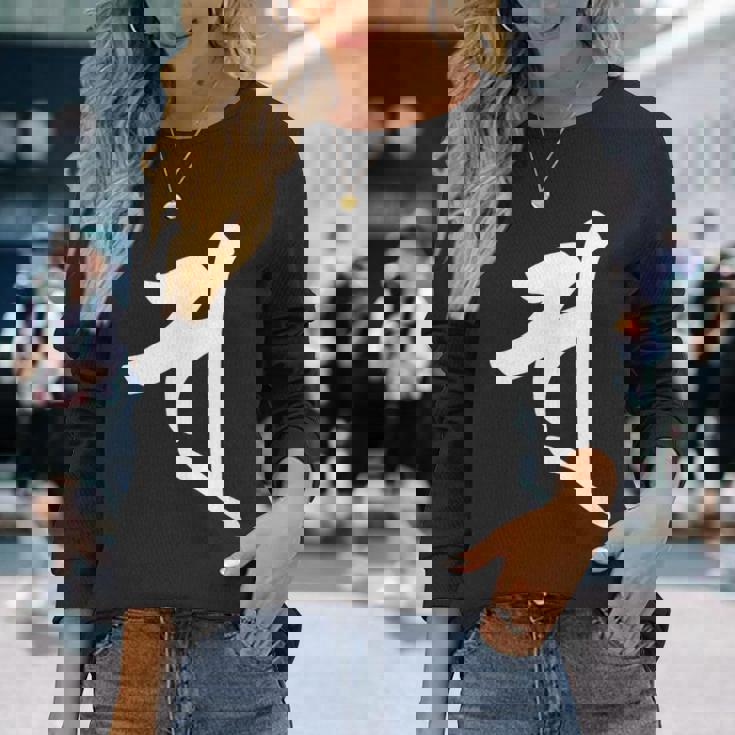 【ソ】梵字 弁財天 手書き 悉曇文字 古代文字 仏教 グッズ 守護神 開運 守護梵字 お守り スピリチュアル お寺 長袖Tシャツ 彼女への贈り物