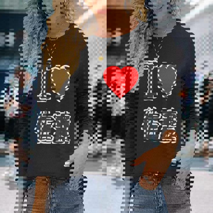 【両面プリント・表裏】アイラブ・佐渡（I Love ハート）佐渡ヶ島 Jimo-T ジモティ 地元愛 面白 長袖Tシャツ 彼女への贈り物