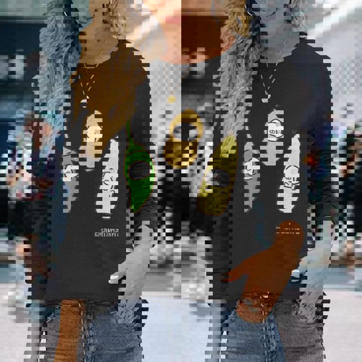 うさまる ベジまるズ ダークカラー 長袖Tシャツ 彼女への贈り物