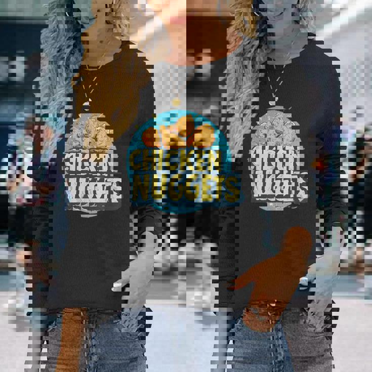 おいしいチキンナゲット コスチューム 長袖Tシャツ 彼女への贈り物