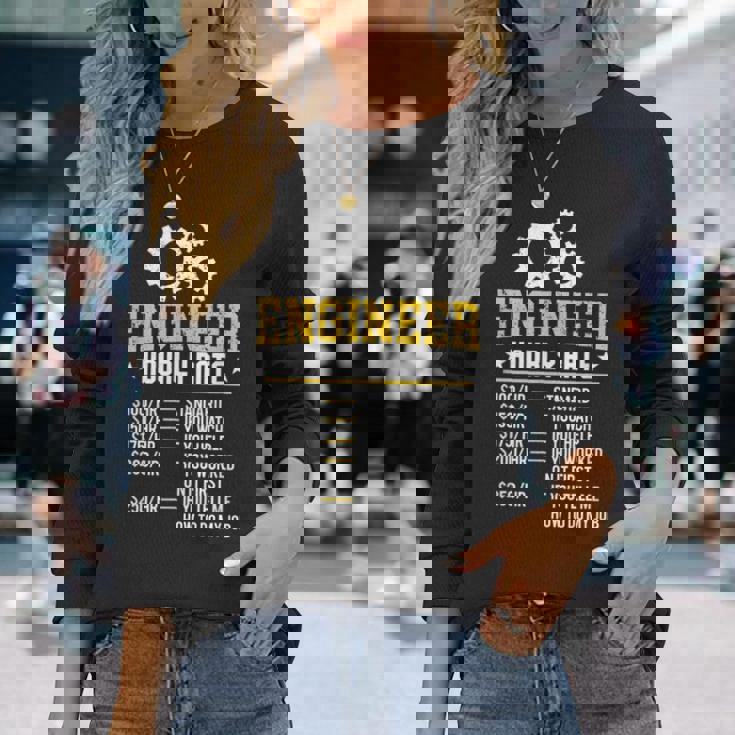 おかしいエンジニア時給工学設計労務レート 長袖Tシャツ 彼女への贈り物