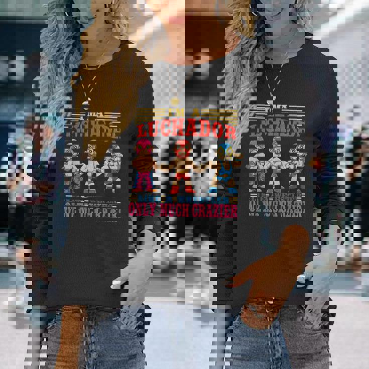 おかしなプロレス ルチャ・リブレ・ルチャドール 長袖Tシャツ 彼女への贈り物