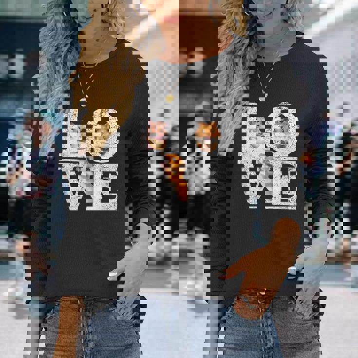 おもしろい I Love Hamsters ギフト かわいい ハムスター ペット好き ハムスター 長袖Tシャツ 彼女への贈り物