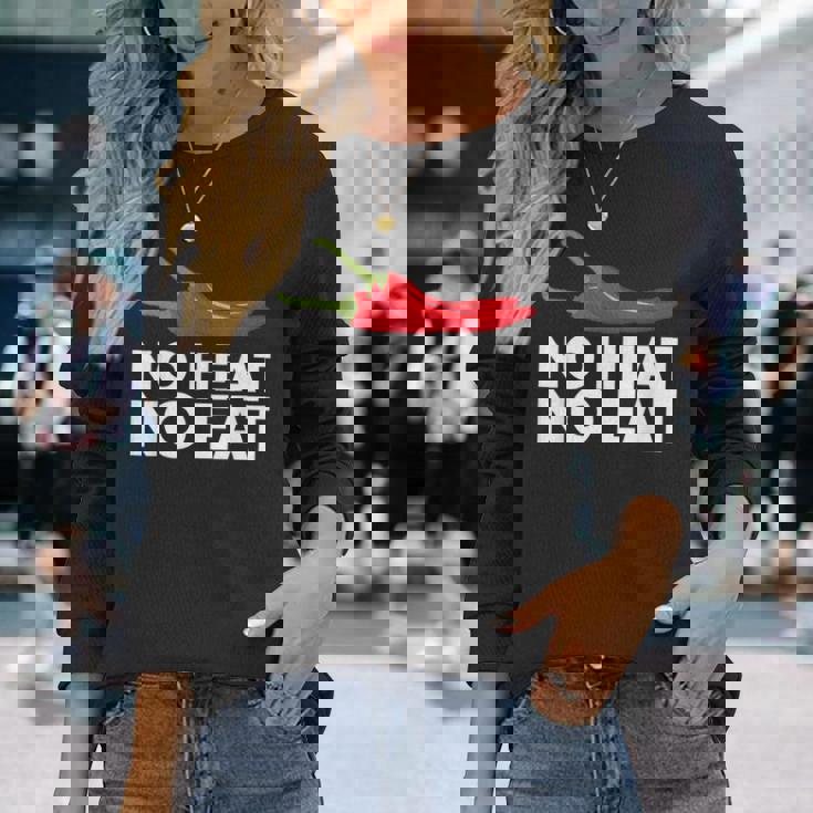 おもしろい 熱なし 食べない 辛い食べ物 クール 唐辛子 辛子 贈り物 長袖Tシャツ 彼女への贈り物