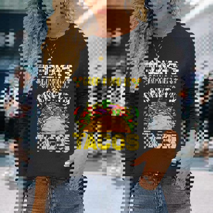 おもしろタコス シンコ・デ・マヨ タコスフェスティバル ビーガン メキシコ料理 長袖Tシャツ 彼女への贈り物