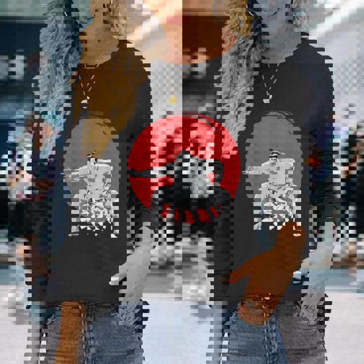 お相撲さん、力士 長袖Tシャツ 彼女への贈り物