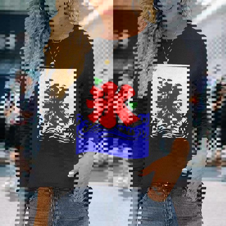 かきごり 日本のこりちどり かき氷サインtシャツ 長袖Tシャツ 彼女への贈り物