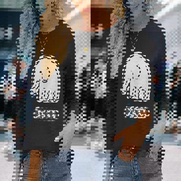 ぞうさん【Paoon】象【どうぶつフレンズ】かわいい 動物 キャラクター イラスト 長袖Tシャツ 彼女への贈り物