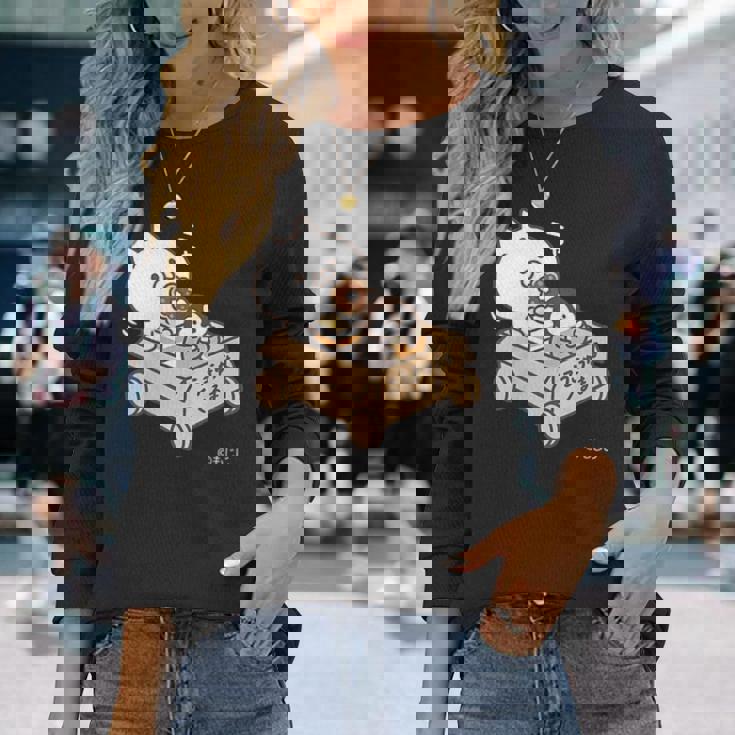 ねこぺん日和 こうきゅうなくるま ダークカラー 長袖Tシャツ 彼女への贈り物