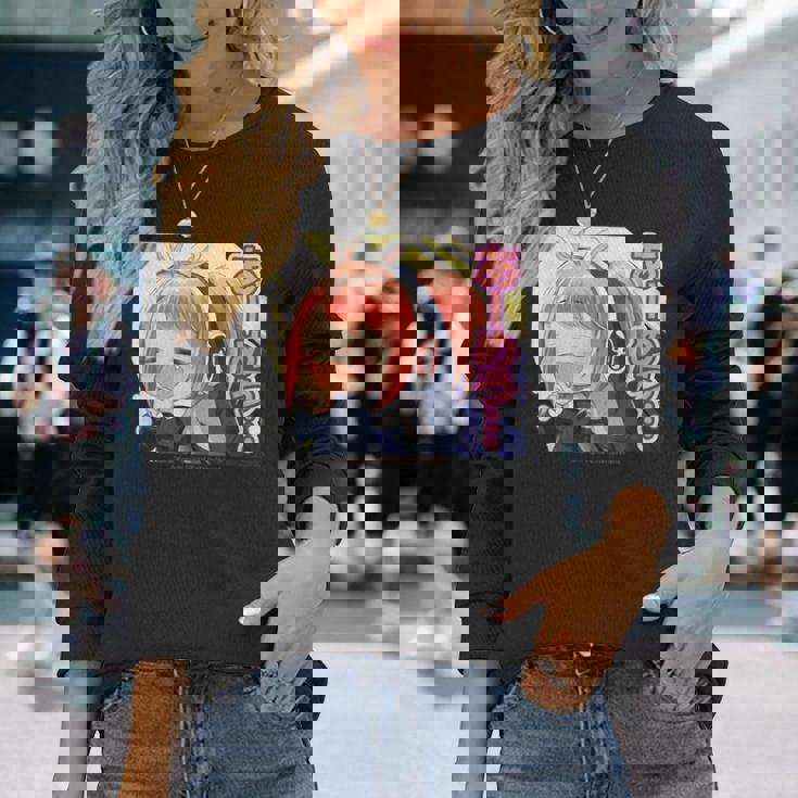 ひなビタスタンプ めう05「あーめう…」 長袖Tシャツ 彼女への贈り物