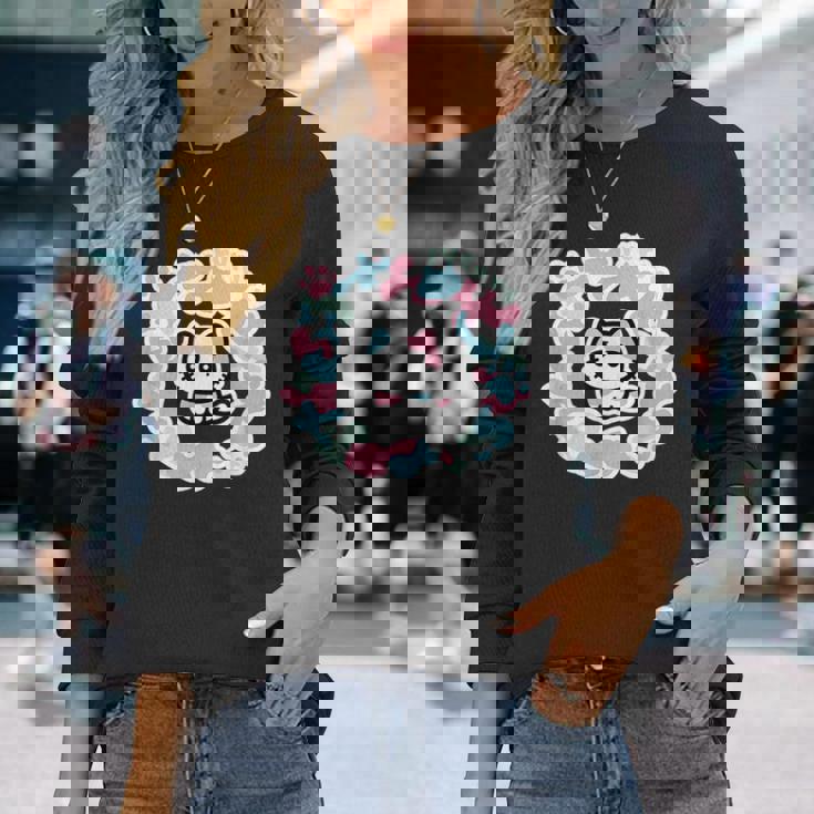 びーえするるる【Bsテレ東公式】カモフラージュ柄tシャツ（ブラック） 長袖Tシャツ 彼女への贈り物